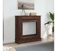 Manteau de Cheminée, Bordure de Cheminée Encadrement Cheminee Decorative Cadre de cheminée chêne Marron 90x30x90 cm Bois d'ingénierie