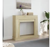Manteau de Cheminée, Bordure de Cheminée Encadrement Cheminee Decorative Cadre de cheminée chêne Sonoma 100x30x87,5 cm Bois d'ingénierie