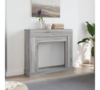 Manteau de Cheminée, Bordure de Cheminée Encadrement Cheminee Decorative Cadre de cheminée Sonoma Gris 100x30x87,5 cm Bois d'ingénierie