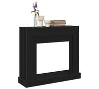 Manteau de Cheminée, Console Cadre de Cheminée Décorative chêne Noir 100x30x87,5 cm Bois d'ingénierie
