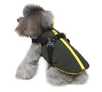 Manteau de chien avec harnais | Gilet chaud à fermeture éclair pour chien avec harnais Manteau d'hiver pour petite taille | Harnais de veste d'hiver chaud pour gilet Costume en cot