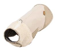 Manteau De Chien Coupe - Vent, Manteau Chien Fourré Polaire Epaiss, Manteau Veste d'hiver Chien Chaud avec Anneau en D pour Petit Moyen Chien,Beige,L