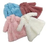 Manteau De Fourrure Pour Poupée, 4 Pièces, Vêtements À Manches Longues, Hauts, Robe, Vêtements Chauds D'hiver, Accessoires, Vêtements En Coton, Jouet Pour Enfants
