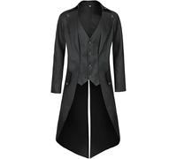 Manteau de pirate pour homme - Veste médiévale vintage à queue-de-morue - Manteau gothique victorien pour uniforme de la Renaissance - Trench - Costume d'Halloween, Tissu 5, S