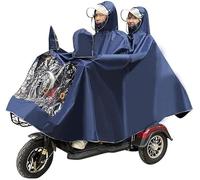 Manteau de pluie for vélo, poncho imperméable, poncho de pluie for tricycle de moto surdimensionné épaississant imperméable simple/double poncho de tricycle de vélo électrique (Color : Red, Size : Sin