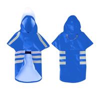 Manteau de pluie imperméable en polyuréthane pour chien, veste de pluie à capuche 2 jambes, facile à mettre et à enlever avec bandes réfléchissantes haute visibilité, vêtement de pluie d'extérieur