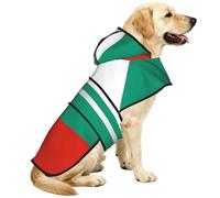 Manteau de pluie imperméable réfléchissant pour chien, à capuche réglable avec trou pour laisse, motif drapeau bulgare, taille XL