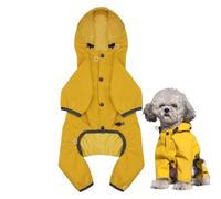 Manteau de pluie léger pour chien - Vêtement jaune imperméable et réglable pour chien - Vêtement d'extérieur robuste - Protection durable contre les intempéries - Merveilleux équipement de protection