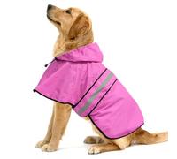 Manteau de pluie pour chien avec capuche, imperméable et léger, taille réglable (L)