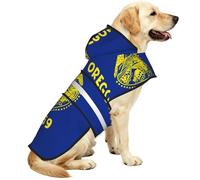 Manteau de pluie pour chien avec capuche réfléchissante et imprimé drapeau de l'État de l'Oregon, pour chiots de petite, moyenne et grande taille XL