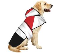 Manteau de pluie pour chien avec capuche réfléchissante, imprimé drapeau du Yémen - Poncho portable - Pour chiots de petite, moyenne et grande taille