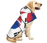 Manteau de pluie pour chien avec capuche réfléchissante, motif drapeau de la République de Corée, poncho portable, pour chiots de petite, moyenne et grande taille S