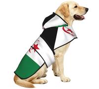 Manteau de pluie pour chien avec capuche réfléchissante, motif drapeau du Sahara occidental, poncho portable, pour chiots de petite, moyenne et grande taille XL