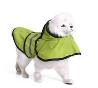 Manteau de pluie pour chien de taille moyenne à grande avec accès à la laisse invisible (vert fluide, taille XS)
