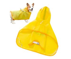 Manteau de pluie pour chien en polyester réglable pour la sécurité en plein air, jolie forme de canard avec design imperméable léger, vêtements pour chien, vêtements pour voyage, promenade, aventures