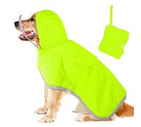 Manteau de pluie pour chien, imperméable et pliable avec trou pour harnais, capuche transparente, double couche réfléchissante réglable, manteau de pluie pour chiens de petite, moyenne et grande
