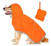 Manteau de pluie pour chien, imperméable et pliable avec trou pour harnais, capuche transparente, double couche réfléchissante réglable, manteau de pluie pour chiens de petite, moyenne et grande