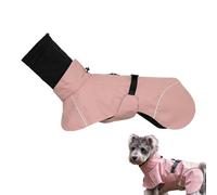 Manteau de pluie pour chien - Manteau de pluie imperméable à double col | Poncho réfléchissant réglable pour animal domestique - Veste légère pour chien de taille moyenne, chiot et extérieur