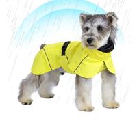 Manteau de pluie pour chien - Manteau de pluie imperméable à double col | Poncho réfléchissant réglable pour animal domestique - Veste légère pour chien de taille moyenne, chiot et extérieur