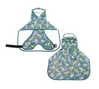 Manteau de pluie pour chien mignon avec couverture ventrale imperméable pour chiens de petite, moyenne et grande taille, manteau de pluie réglable pour animal domestique (vert, taille 5XL)