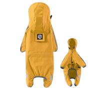 Manteau de pluie pour chien - Poncho imperméable Durabl avec panneaux réfléchissants de sécurité, 4 pattes pour petites races moyennes et grandes | Protection contre les intempéries confortable pour