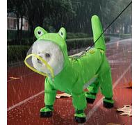 Manteau de pluie pour chien - Veste imperméable et réfléchissante pour animaux de compagnie, poncho à capuche réglable, protection des pattes de queue | Petit moyen et grand chien Neige Thunderstorm