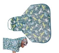 Manteau de pluie pour chiots - Poncho pour chien - Vêtements pour animaux de compagnie réglables avec bande de trous en corde - Veste de pluie imperméable pour chien - Vêtements à capuche anti