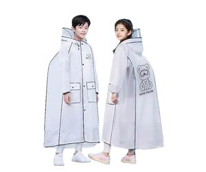 Manteau de pluie pour poncho boutonné uni imperméable, respirant, idéal pour l'école, les loisirs, l'extérieur