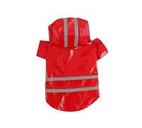 Manteau de pluie réfléchissant imperméable et résistant à la neige pour petit chiot, chat, chihuahua, bouledogue, animaux de compagnie - Cape poncho (rouge, taille S)