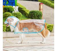 Manteau de pluie transparent pour animal de compagnie, poncho pour chien, cape imperméable entièrement transparente, vêtements de jour de pluie pour chat, matériau EVA respirant et confortable (XS-8XL
