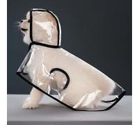 Manteau de pluie transparent pour animal de compagnie, poncho pour chien, cape imperméable entièrement transparente, vêtements de jour de pluie pour chat, matériau EVA respirant et confortable (XS-8XL