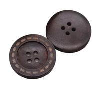 Manteau de pull rétro for femmes, 20 pièces/lot, 9mm-35mm, deux yeux et quatre boutons en bois, ronds Pour La Couture(Rose Gold,10mm 20pieces)