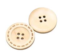 Manteau de pull rétro for femmes, 20 pièces/lot, 9mm-35mm, deux yeux et quatre boutons en bois, ronds Pour La Couture(Color1,23mm 20pieces)