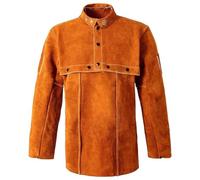 Manteau de soudure ignifuge en cuir amélioré avec dos ventilé facile à utiliser pour protéger la chaleur et le confort du manteau de travail