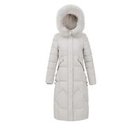 Manteau de transition élégant pour femme - Manteau matelassé - Grandes tailles - Aspect duvet - Manteau d'hiver - Couleur unie - Parka matelassée à manches longues - Coupe-vent - Chaud - Veste