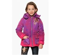 Manteau - Desigual - Cardefeu Rose - Col montant - Imprimé fantaisie - 2 poches pressionnées 3-4 ans