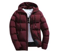 Manteau d'extérieur Ample à Capuche et Fermeture éclair pour Homme, Automne et Hiver Veste Hommes Or