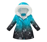 Manteau d'hiver à Capuche pour Tout-Petits garçons et Filles, Veste épaisse Coupe-Vent avec Fermeture éclair, vêtements d'extérieur Chauds (Black, 2-3 Years)