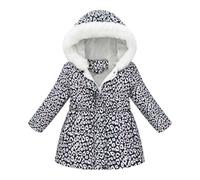 Manteau d'hiver à Capuche pour Tout-Petits garçons et Filles, Veste épaisse Coupe-Vent avec Fermeture éclair, vêtements d'extérieur Chauds (Dark Blue, 6-7 Years)