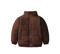 Manteau d'hiver à Capuche pour Tout-Petits garçons et Filles, Veste épaisse, Coupe-Vent, Fermeture éclair, vêtements d'extérieur Chauds (Coffee, 5-6 Years)