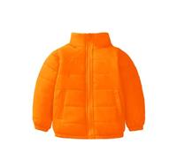 Manteau d'hiver à Capuche pour Tout-Petits garçons et Filles, Veste épaisse, Coupe-Vent, Fermeture éclair, vêtements d'extérieur Chauds (Orange, 5-6 Years)