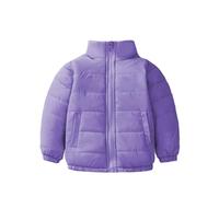 Manteau d'hiver à Capuche pour Tout-Petits garçons et Filles, Veste épaisse, Coupe-Vent, Fermeture éclair, vêtements d'extérieur Chauds (Purple, 4-5 Years)