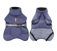 Manteau d'hiver Chaud Coupe-Vent pour Grand Chien, Vêtement D'extérieur Réfléchissant Et Résistant Au Froid, Labrador Golden Retriever Greyhound, Vêtements De Neige,Bleu Marine,6XL