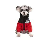 Manteau d'hiver chaud pour chien, bouledogue français, chiot, manteau coupe-vent pour chien de petite et moyenne taille, tenue pour chihuahua (rouge, taille L)