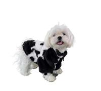 Manteau d'hiver chaud pour schnauzer, veste en fausse fourrure épaisse pour chiens et chats de petite et moyenne taille, bichon en peluche, vêtements d'automne (taille M (3,5 à 4,5 kg)