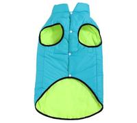 Manteau d'hiver Chaud Réversible pour Animaux De Compagnie, avec Trou De Laisse, Imperméable Et Coupe-Vent, pour Labrador Retrievers, Bouledogues, Carlins Shiba Inus,Bleu,M