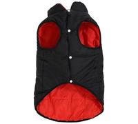 Manteau d'hiver Chaud Réversible pour Animaux De Compagnie, avec Trou De Laisse, Imperméable Et Coupe-Vent, pour Labrador Retrievers, Bouledogues, Carlins Shiba Inus,Noir,XS