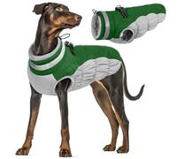 Manteau d'Hiver Coupe-Vent Pour Chien, Veste Imperméable en Coton, Vêtements Polaire Pour Chiot, Gilet Réfléchissant Chaud Avec Col en Fourrure (Vert, XL)