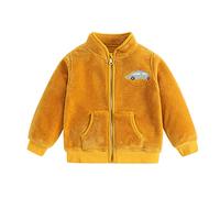 Manteau d'hiver coupe-vent pour enfant fille - Vêtement d'extérieur chaud - Combinaison de neige 62 garçon, jaune, 4-5 ans