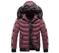 Manteau d'hiver élégant pour homme - Veste matelassée d'hiver avec capuche - Veste de survêtement chaude - Veste de travail vintage - Vêtement de travail ultra léger - Veste de loisirs confortable